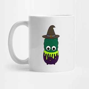 Cute Cactus Design #256: Witchy Cactus In Cauldron Pot Mug